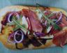 Pizza s parmskou šunkou a jablkem