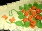 Dort - růžičky a jiné ozdoby na dort