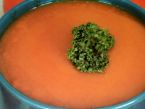 Rajská polévka z rajčat
