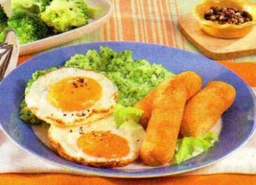 Sázená vejce s brokolicovým pyré