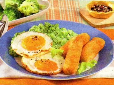 Sázená vejce s brokolicovým pyré
