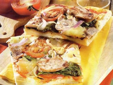Pizza s vepřovou panenkou