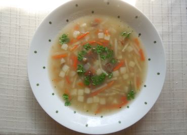 Houbová polévka se zeleninou od Marienky