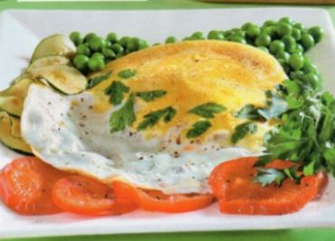 DIA - Rozdělená vejce se zeleninou - 62g sacharidů