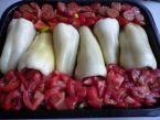 Zapečené plněné papriky se zeleninou