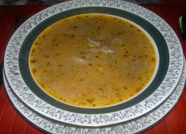 Hlívová polévka ( falešná dršťková )