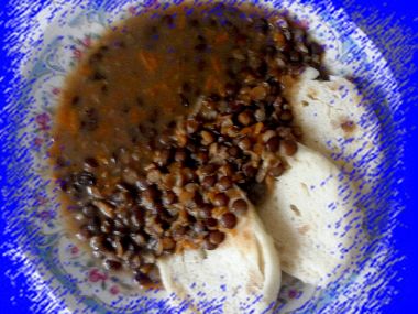 Čočková omáčka bezmasá - recept našich předků