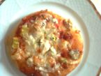 Recept Pizza se salámem, cuketou a bazalkou