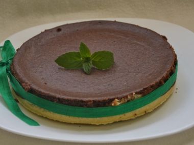 Čokoládový cheesecake s mátou