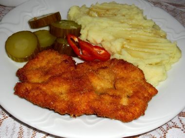 Smažený vepřový řízek s kořením