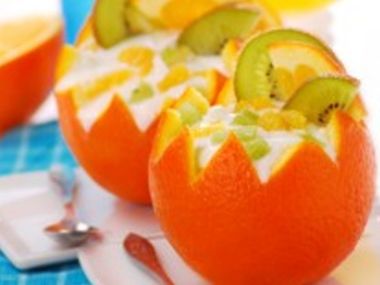 Zmrzlina v pomeranči
