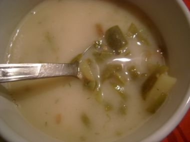 Fazolová polévka z lusků