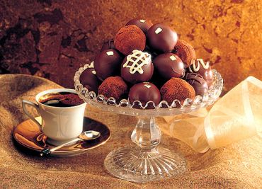 Čokoládové lanýže s kávou