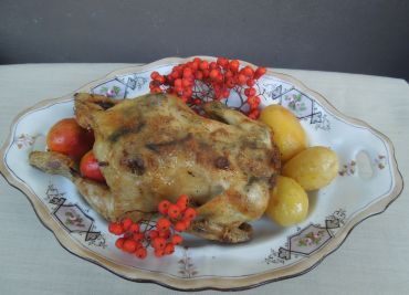 Kuře pečené na soli v Kostomlátkách