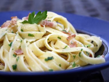 Carbonara se slaninou a smetanou