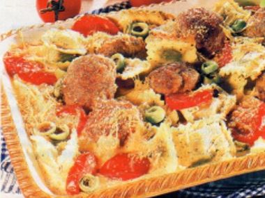 Ravioli s kuličkami masa