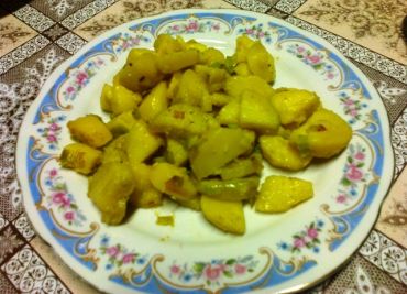 Zázvorové brambory s pórkem