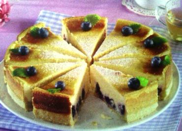 Borůvkový cheesecake