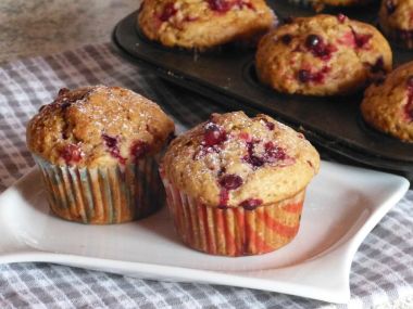 Brusinkové muffiny s kořením