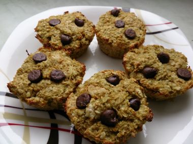 Vločkové muffiny s matcha tea