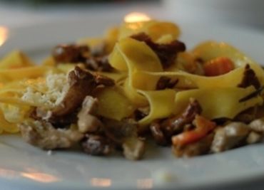 Pappardelle s kachním ragú a houbami