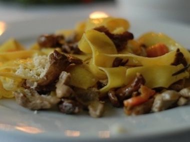 Pappardelle s kachním ragú a houbami