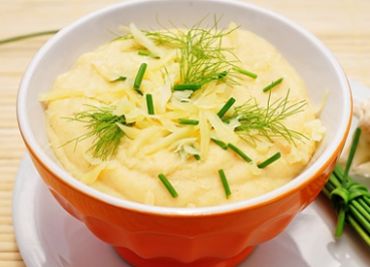 Květáková polévka se sýrem - dia