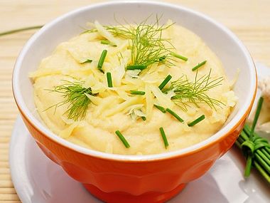 Květáková polévka se sýrem - dia