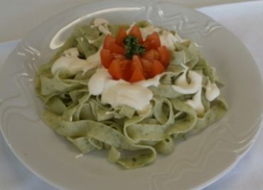 Špenátové fettucini