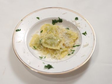 Ravioli se špenátem a ricottou