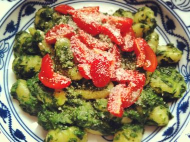 gnocchi se slaninkou a špenátem
