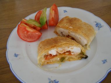Kuřecí s mozzarellou v listovém těstě