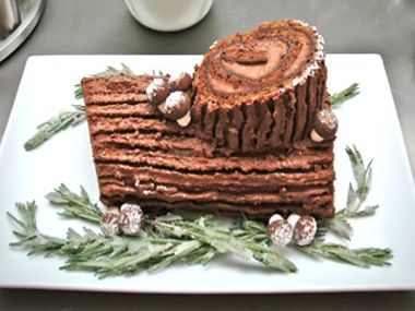 Bûche au chocolat Père Noël (Čokoládové poleno)