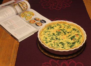 Lososovo špenátový quiche