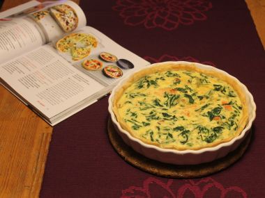 Lososovo špenátový quiche