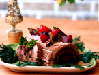 Bûche au chocolat Père Noël (Čokoládové poleno)