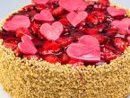 Valentýnský jahodový dort a dortíček