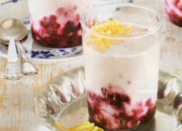 Citronovo-borůvková Panna cotta