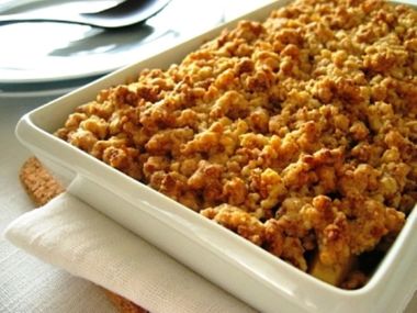 Banánový crumble s čokoládou