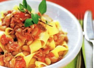 Pappardelle s tuňákem a fazolemi