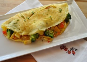 Velká plněná slaná omeleta - recept tety Běty
