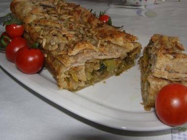 Celozrnný zeleninový koláč - 2 kusy
