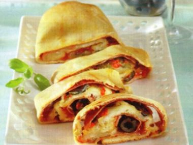 Pizza závin s olivami