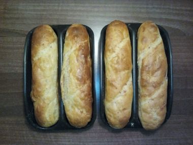 Mozzarellovo - šunkové bagetky z domácí pekárny