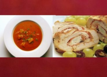 Sváteční oběd 28 - Rybí polévka a Krůtí roláda - dia