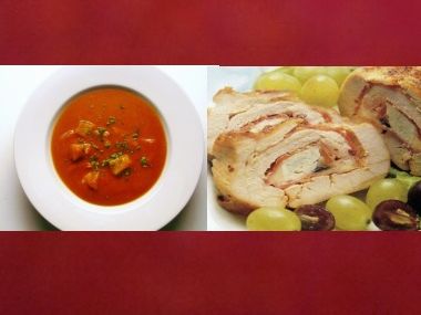 Sváteční oběd 28 - Rybí polévka a Krůtí roláda - dia