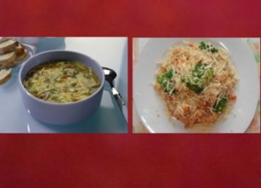 Oběd 9 - Slepičí polévka a rizoto
