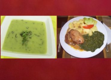 Oběd 18 - Bylinková polévka a závitek se špenátem
