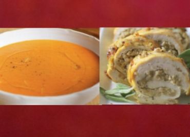 Sváteční oběd 18 - Papriková polévka a Kuřecí roláda