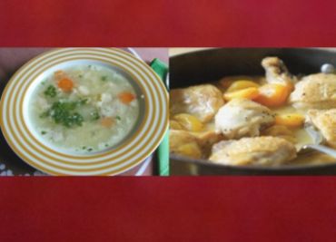 Sváteční oběd 20 - Kuřecí polévka a Kuře s meruňkami